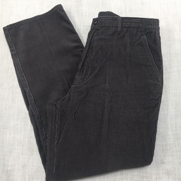 VTG Towncraft Corduroy Pants Men 38x32 Gray Stretch Straight Cotton Classic 90s - Picture 10 of 14